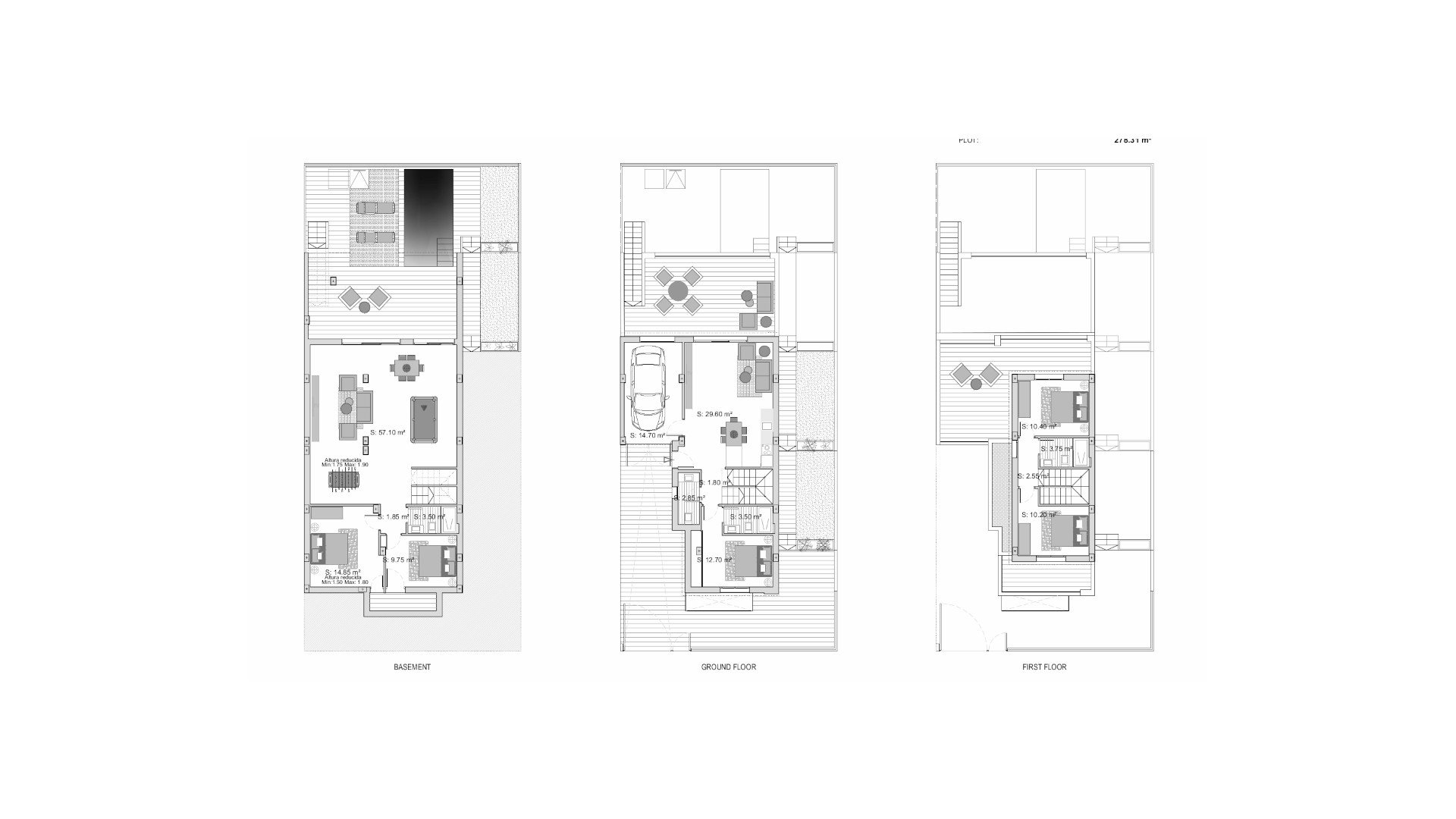 House floor plan, 3 bedrooms in MAGNA GOLF No. 4