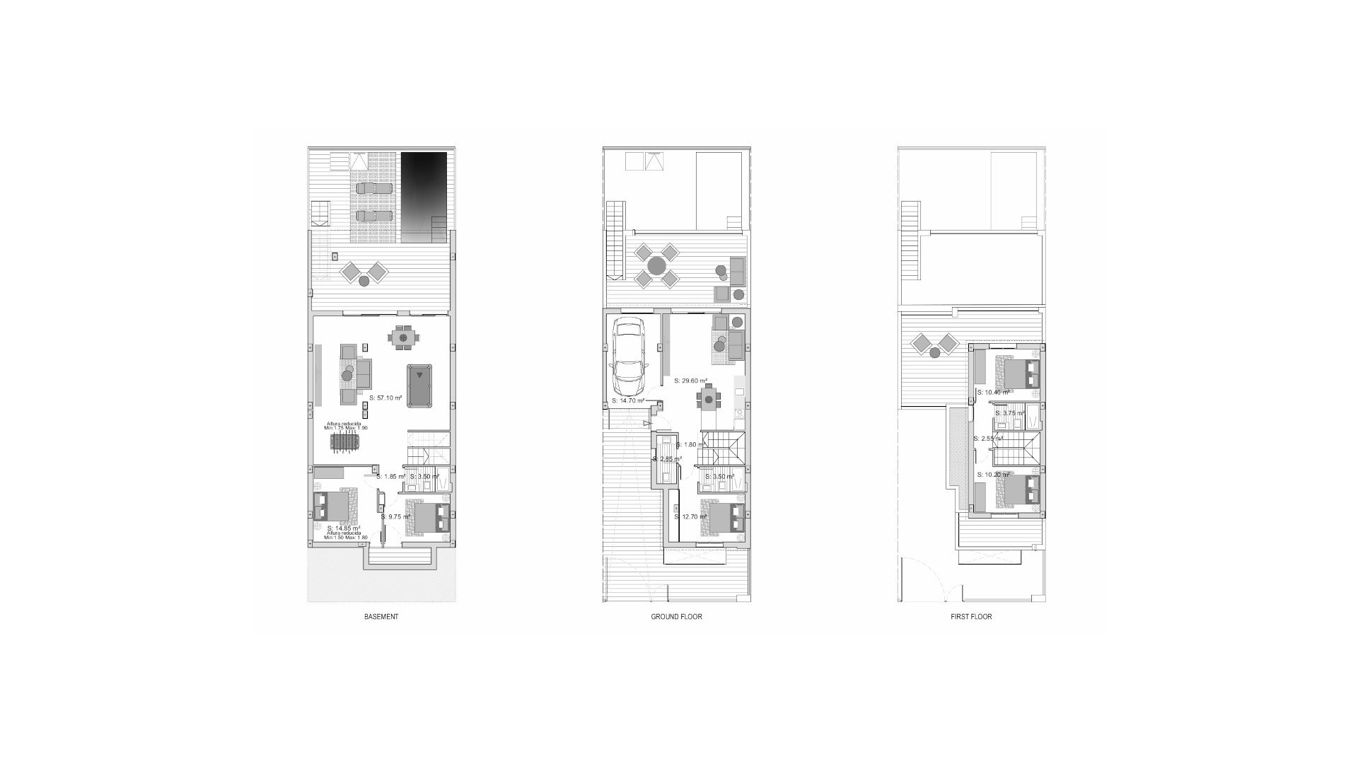 House floor plan, 3 bedrooms in MAGNA GOLF No. 3